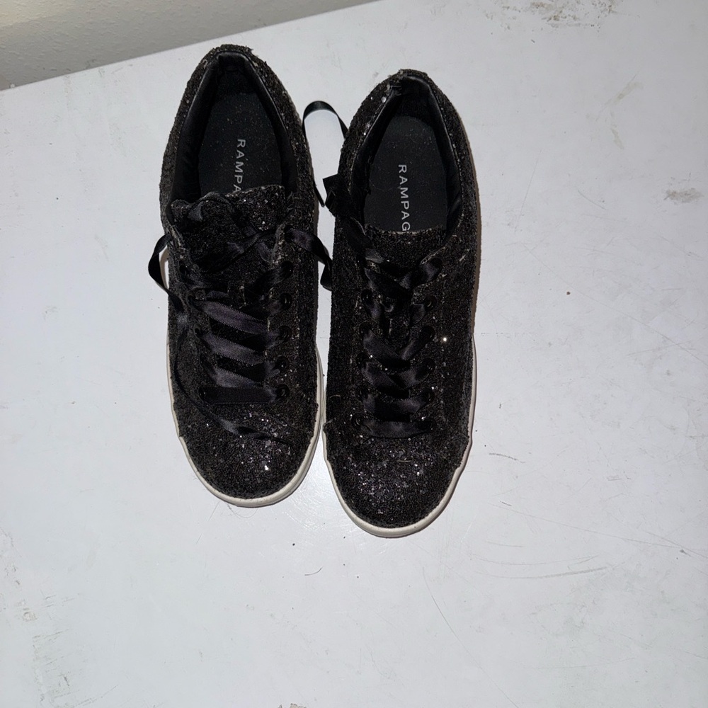 Rampage Black Sparkle Women's Sneakers - Picture 3 of 4